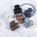 6 Pcs Hair Clips Small Claw Clips for Thin Hair Medium Matte Non-slip Hair Accessories for Women and Girls (Brown Grey)