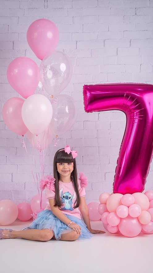 Number Balloons 40 Inch Rose Purple 5 Balloon - Image 4