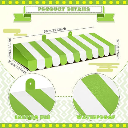 Boao 4 Pack Circus Awning Decoration 3D Stripe Cardboard Awning Carnival Wall - Image 2