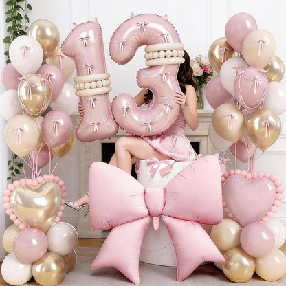 40 Inch Dusty Pink 13 Number Balloon - Image 2