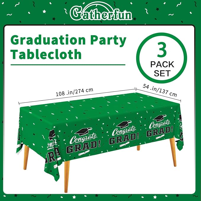 Graduation Party Decorations, Gongrats Grad Tablecover - Image 5