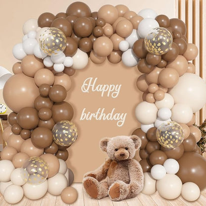 157Pcs Brown Balloons Garland Arch Kit Different Size | Beige Nude Neutral - Image 6