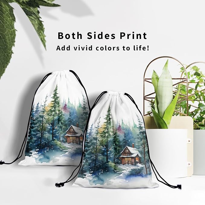 Watercolor Forest Tree Grip Bag - Image 7