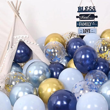 Blue and Gold Balloons, Thick & Durable, - Image 5
