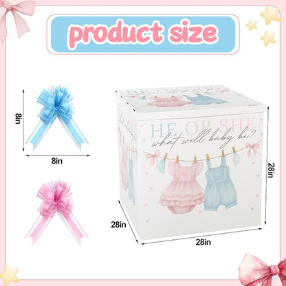 AmazingSpark 28in Giant Gender Reveal Gift Box - Image 2