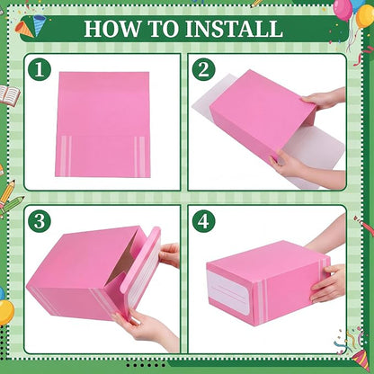 Geyoga 6 Pcs Back to School Decorative Boxes Set 15.8 x 9.8 x 3.9'' Large Book - Image 9