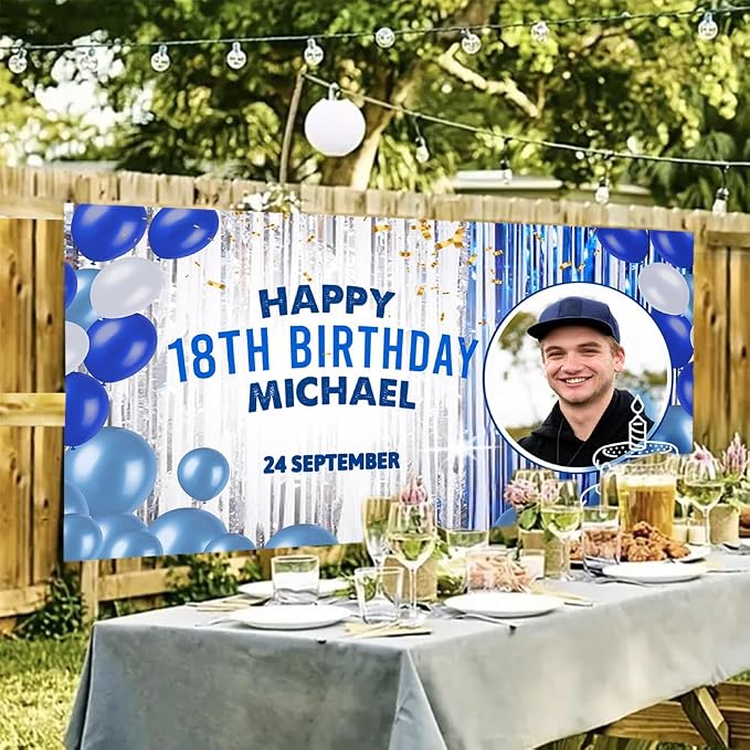 Generic Personalized Happy Birthday Banner, Customized by Custom