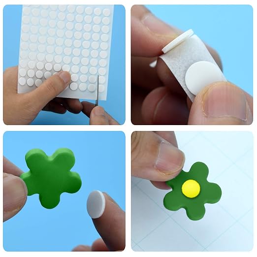 Pistha 10 Sheet Foam Round Dots Double-Sided Adhesive 3D Craft Foam Tape - Image 4