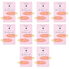 20PCS Bridesmaid Hair Clips - No Bend, Creaseless Pink Hair Accessories for Bride, Women & Girls (20Pcs/10Cards)