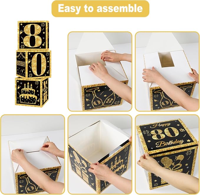 80th Birthday Decorations Boxes - Image 5