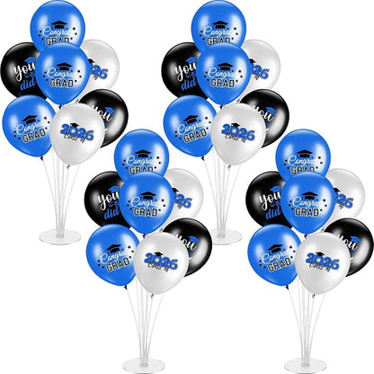 4 Set Graduation Party Balloon Stand Kits by Relaxgiant