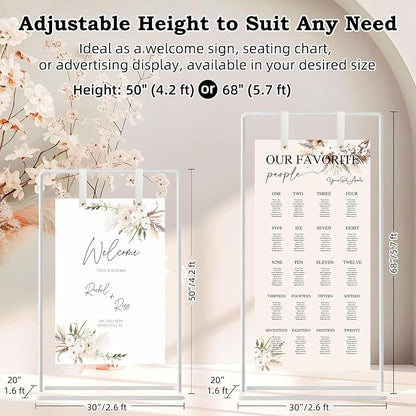 Wedding Sign Holder, Adjustable Welcome to Our Wedding Sign Stand W/Design - Image 2
