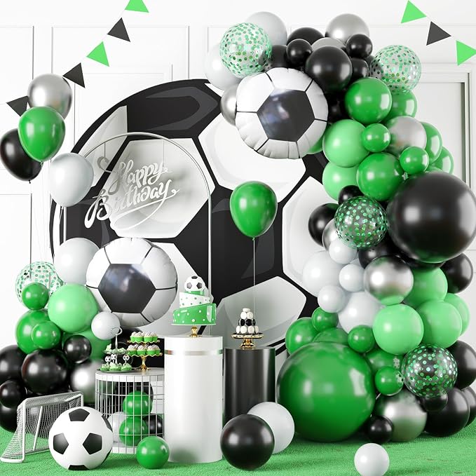 Soccer Party Balloon Garland Arch Kit by GRESATEK