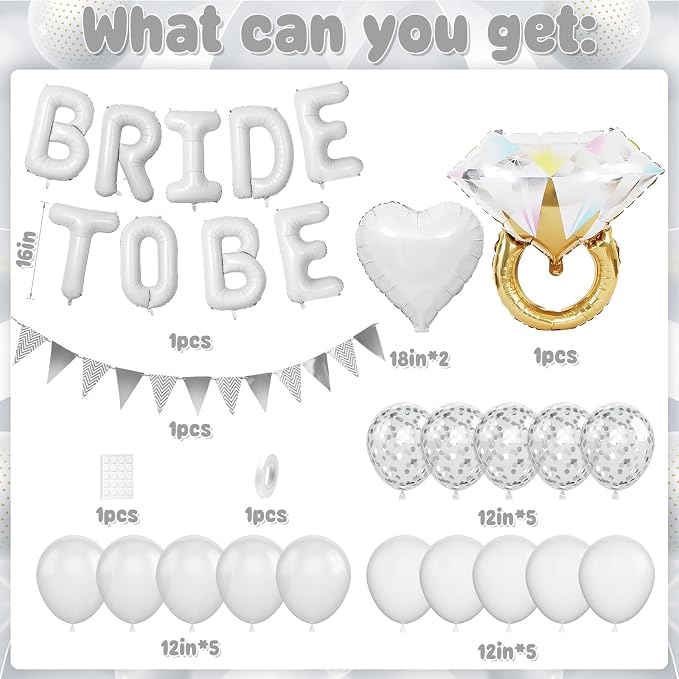 White Bachelorette Party Decorations - Image 2