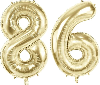 Number 86 Balloons for 86th Birthday Party Decorations, 40 Inch 0-100 by Joycard