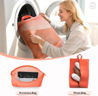 Veken 9/11 Set Compression Packing Cubes for Travel Essentials,Compressible Expandable Large Luggage Suitcase Organizer Bags for Clothing,Durable Space Saver Storage Bags with Toiletry Bags(Orange)