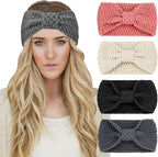 DRESHOW Knit Crochet Headband for Women Ear Warmer Soft Turban Stretch Warmer Headbands Winter Fashion Head Wrap