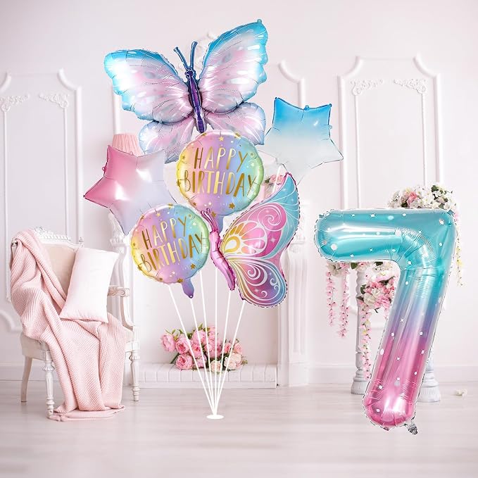 Butterfly Balloons 7th Birthday Decorations - Image 5