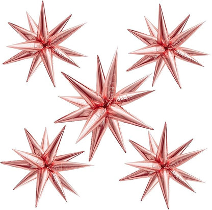 Rose Gold Star Balloons Birthday Decorations by BOMSI