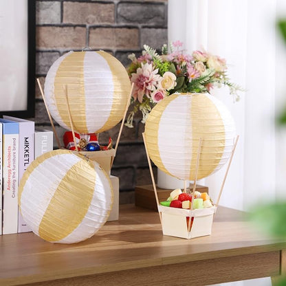 24 Set Hot Air Balloon Table Centerpieces Baby Shower Party Decoration Paper - Image 4