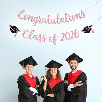 Congratulations Class of 2026 Banner, Congrats Grad Party Decor, 2026 - Image 4