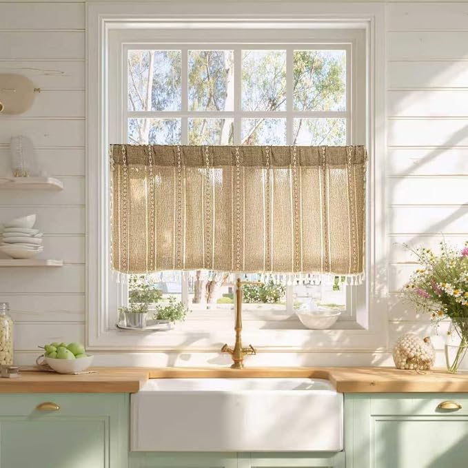 Sutuo Home Boho Curtains Valance 18 inch by SutuoHome