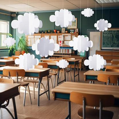 8 Pcs 3D Cloud Decoration Hanging by Tatuo