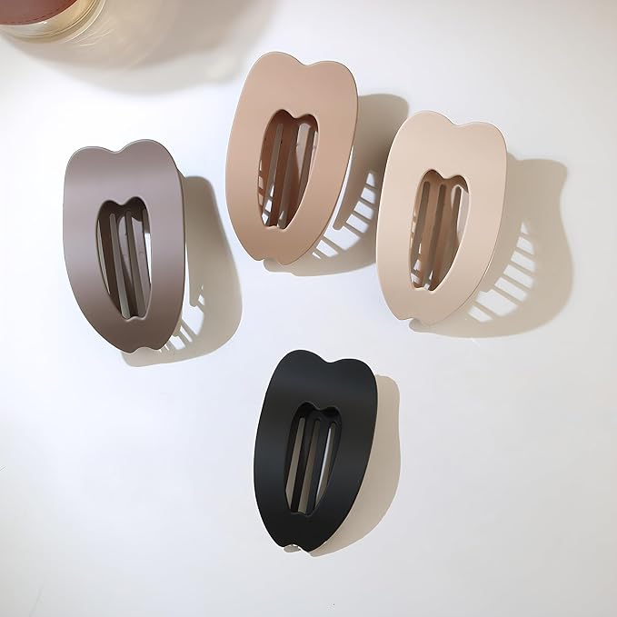 Women Flat Hair Claw Clips,Duckbill Shaped Hair Clips, Large Matte Non-Slip Hair Clips 8-Pack,Suitable for Thick Hair, Women Hair Accessories,Hair Styling Accessories