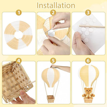 6 Sets Hot Air Balloon Decorations Table Centerpieces - Image 3