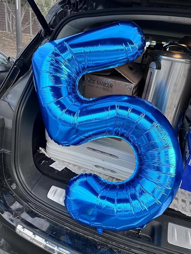 Number Balloons 5 Balloon Dark Blue - Image 2
