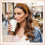 obeoby 5.5'' Wide Headbands for Women, 4Pack Boho Twisted Knot Hairband Large Headbands