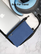 GOX Travel Toiletry Bag Carry On Zipper Pouch Cosmetic Kit Makeup Digital Bag Water Resistant Nylon（navy …