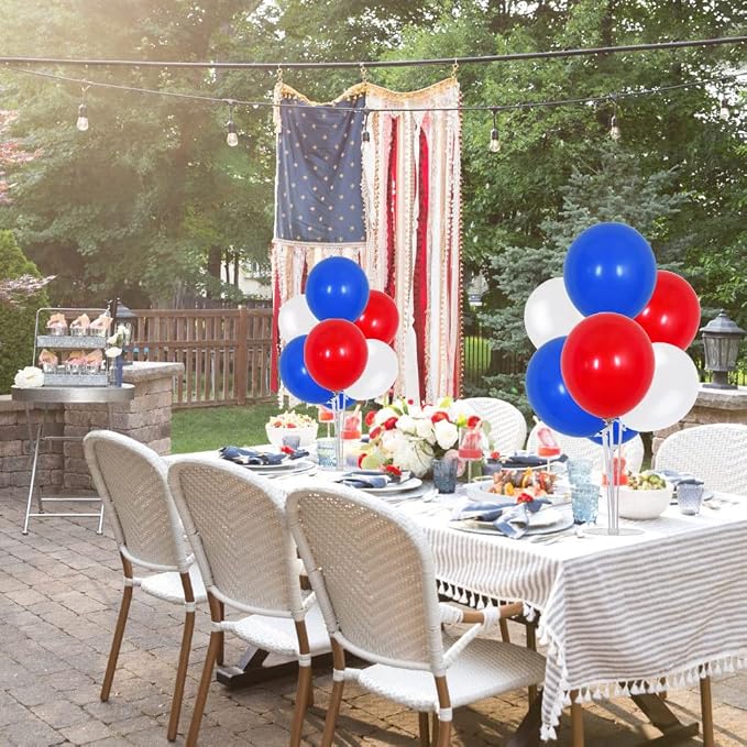 TONIFUL 4 Set Blue Red White Balloon Centerpiece - Image 6