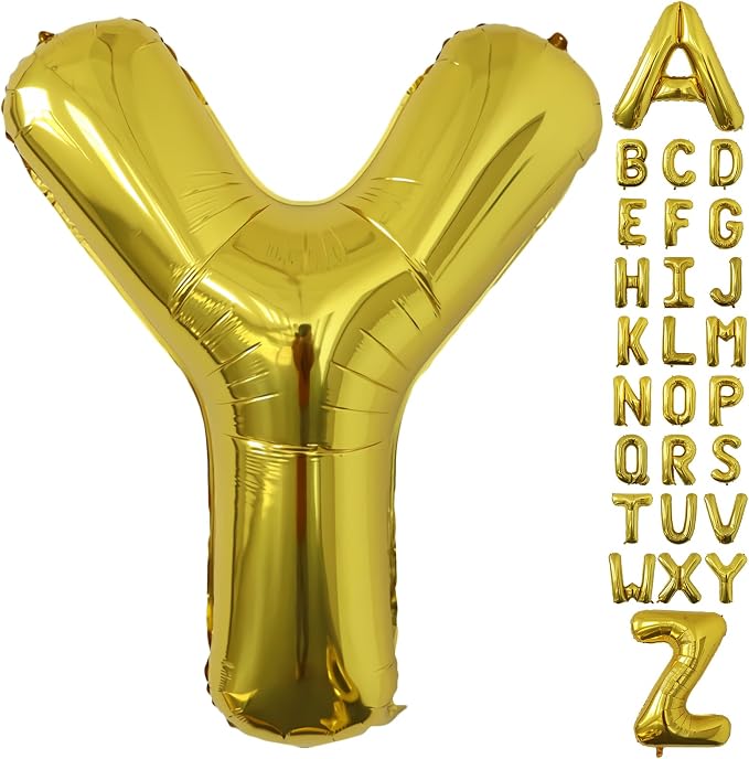 Letter Balloons Gold Party Balloon by United-UnicornsParty