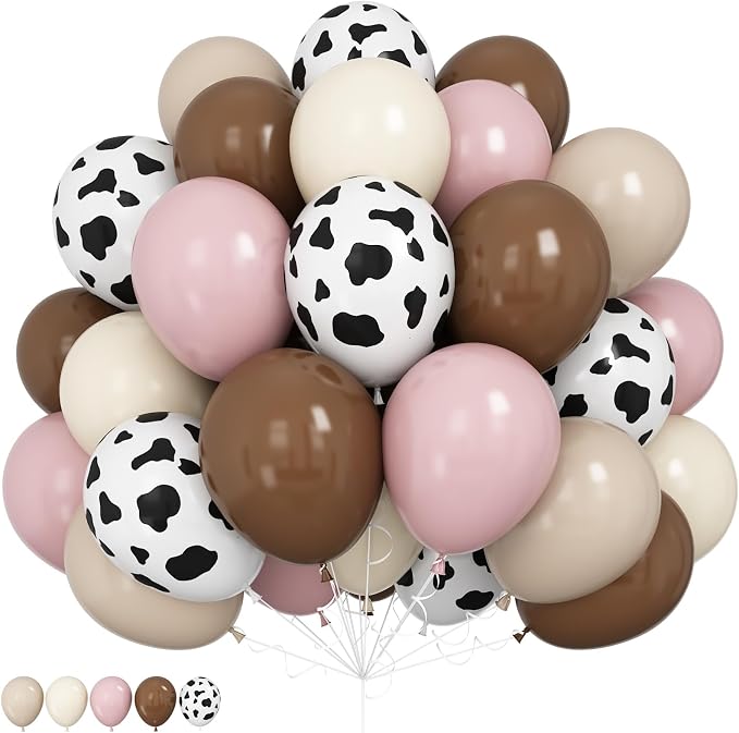 Cowgirl Balloon Dusty Blush Pink Brown Tan Coffee Beige Sand White Ivory Nude by Froova