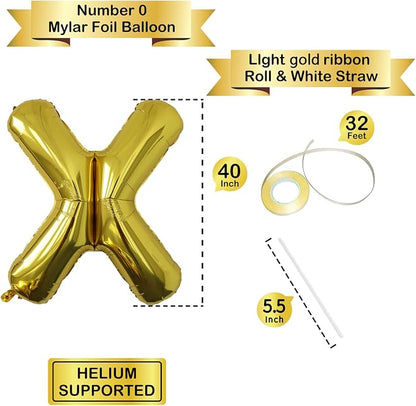 Letter Balloons Gold Party Balloon - Image 3