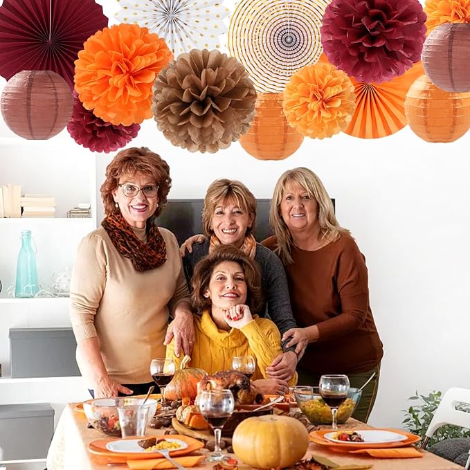 Burgundy Brown-Orange Baby-Shower Boho Party-Decorations - Image 7