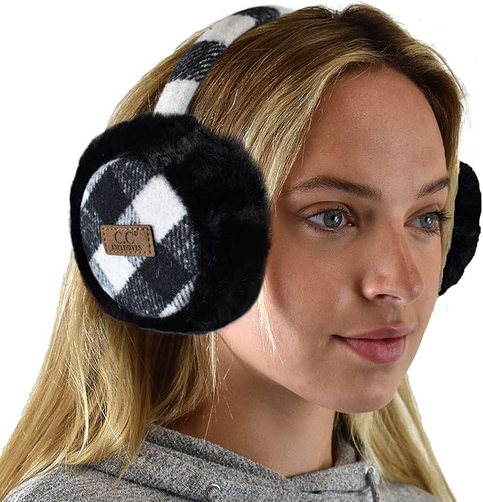 C.C Soft Winter Warm Adjustable Headband Ear Warmer Earmuffs
