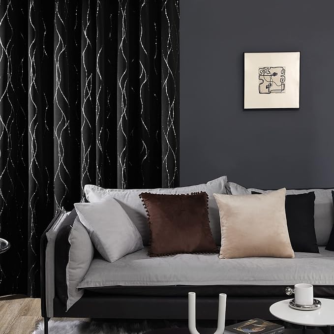 Deconovo Living Room Curtains 72 Inches Long, Thermal Insulated, Room Darkening - Image 3