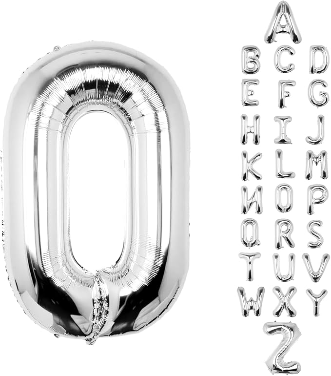 Letter Balloons Silver 40 Inch O Large Big Foil Mylar Balloon | by Unknown