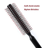 PERFEHAIR Small Round Hair Brush for Blow Drying Short, Thin, Fine Hair, Wooden Styling Blowout Roller Hairbrush with Soft Nylon Bristles, Both for Men & Women, 1.4 Inch