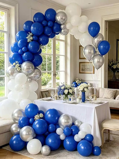 Blue Balloons 55 Pcs 12 Inch Royal Navy Blue Balloon Arch Kit Garland - Image 2