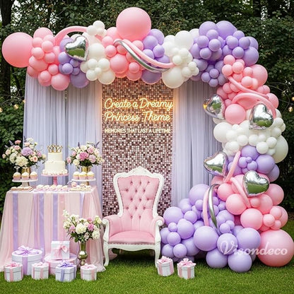 Pink and Purple Balloon Arch Kit - Image 7