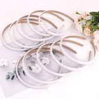 Wecoe White Satin Headbands, 10pcs Non Slip Fashion Hair Bands for Women' Hair - Holiday & DIY Accessories