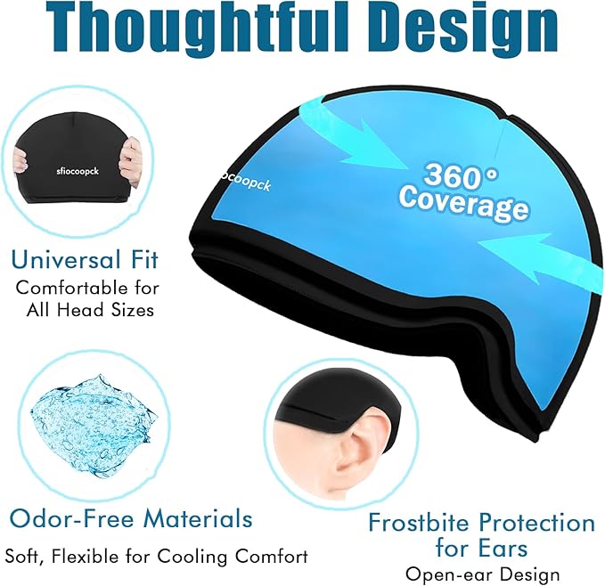 Cold Cap for Chemotherapy Patients, Chemo Care Package for Women and Men, Migraine Ice Cap, Ice Hats for Migraines, Head Cooling Pack for Headache, Cooling Hat for Stress Relief
