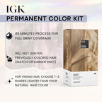 IGK Permanent Hair Color Kit | 5G Hot Chestnut - Warm Golden Brown | 100% Gray Color Coverage + Strengthen + Shine | Ammonia Free
