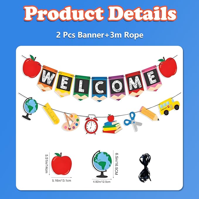 Welcome Back to School Banner Set Classroom Decor First Day Back to School - Image 4