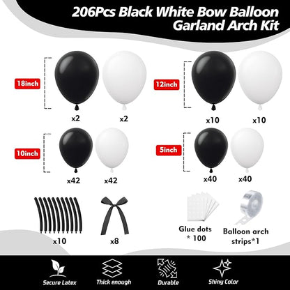 Black Bow Balloon Garland Arch Kit - Image 2