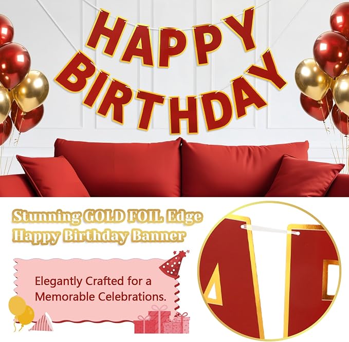 Pre-Strung Happy Birthday Banner - Image 3