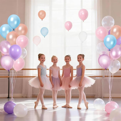 Pastel Mermaid Balloons Set, Pearl Rose Gold Metallic Pink Purple Blue Latex - Image 5